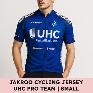 Jakroo UHC Pro Cycling Team Jersey Mesh Full-Zip Race Fit Blue Size S
